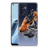 Hoesje maken OPPO Reno 7 5G | Find X5 Lite Watercolor Tiger - thumbnail