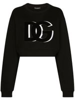 Dolce & Gabbana sweat crop à logo DG - Noir