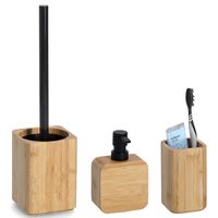 Badkamer accessoires set 3-delig - bamboe hout - luxe kwaliteit