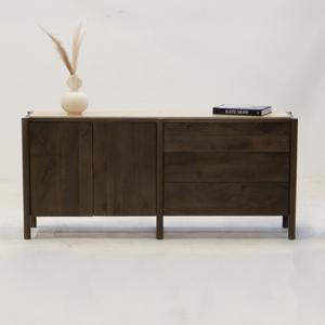 Dressoir Laurie Bruin 190cm Travertin - Giga Meubel