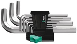 Wera 950/9 SM N Stifsleutelset, metrisch, verchroomd, 9 -delig - 1 stuk(s) - 05021406001