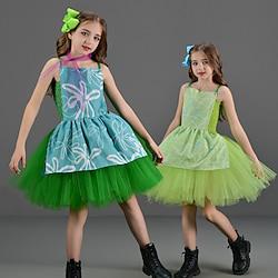 Binnenstebuiten 2 Prinses walging VREUGDE Outfits Kostuum Tutu Voor meisjes Film cosplay Cosplay Kinderdag Maskerade Feest / Uitgaan Lightinthebox