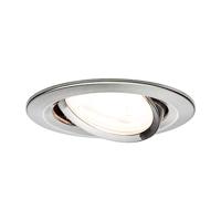 Paulmann 93641 Nova LED inbouwlamp rond plafondspot ijzer max. 35W inbouwframe GU10 plafondinbouwspot,Staal geborsteld