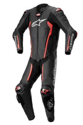 ALPINESTARS Missile V2 1PC Suit, 1-delig motorpak, Zwart-Rood Fluo