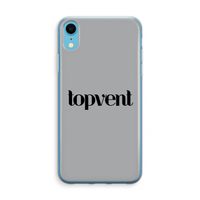 Topvent Grijs Zwart: iPhone XR Transparant Hoesje