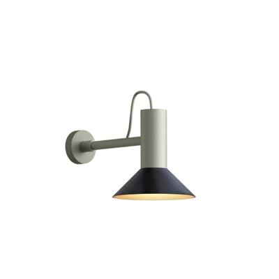 Wever & Ducre - Roomor Shade 1.0 Wandlamp Grijs / Zwart / Goud