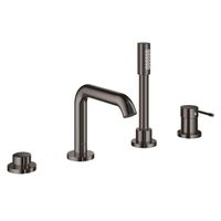 GROHE Essence New afbouwdeel voor 4-gats badrandcombinatie met omstel incl. baduitloop, handdouche en doucheslang 200cm hard graphite 19578A01