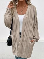 Plain Wrap Casual Loose Cardigan