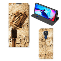 Motorola Moto G9 Play Stand Case Bladmuziek - thumbnail