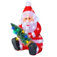 Kerstverlichting figuur - kerstman - 31 x 33 x 49,5 cm - acryl - LED kerstfiguren