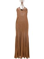 TOM FORD Flared maxi-jurk met halternek - Bruin