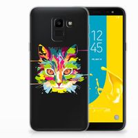 Samsung Galaxy J6 2018 Telefoonhoesje met Naam Cat Color - thumbnail