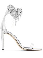 Giuseppe Zanotti sandales Amour 105 mm en cuir - Argent