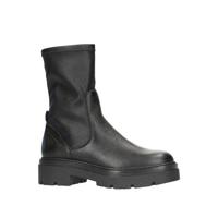 Sacha leren enkelboots zwart