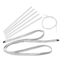 ProPlus Kederadapter 7-5 en 7-7 mm dubbele bies set 4 meter op maat te snijden PE biesband 7-delig met tas