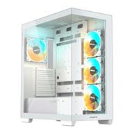 Gigabyte C500 Panoramische Stealth ATX Mid Tower gehard glas RGB Fusion PC Case - Zwart - GB-C500P ST