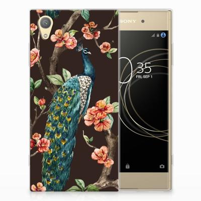 Sony Xperia XA1 Plus TPU Hoesje Pauw met Bloemen