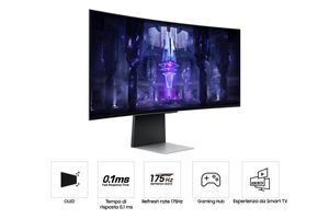 Samsung Odyssey Neo G8 LS34BG850SUXEN computer monitor 86,4 cm (34") 3440 x 1440 Pixels UltraWide Quad HD OLED Zilver