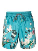 ETRO short de bain à fleurs - Bleu