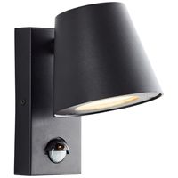 Brilliant Zwarte wandlamp Bari met sensor 44321/06 - thumbnail