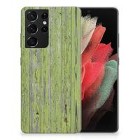 Samsung Galaxy S21 Ultra Bumper Hoesje Green Wood