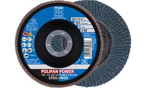 PFERD 67788126 PFC 125 Z 80 SG POWER STEELOX Lamellenschijf Diameter 125 mm Boordiameter 22.23 mm RVS, Staal 10 stuk(s)