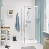 Douchecabine Sealskin Get Wet Compact Swingdeur Vierkant 90x90x195cm Chroom/Zilver Hoogglans Helder Glas