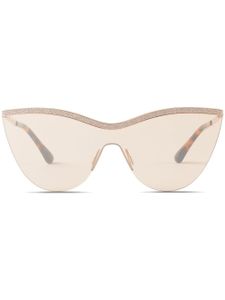 Jimmy Choo Eyewear lunettes de soleil Kristen à monture papillon - Or