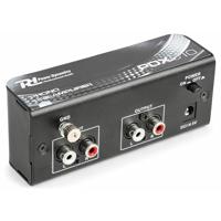 Power Dynamics PDX010 - Phono, voorversterker, voor het omzetten van het phono line signaal, aansluiting op line inputs en mixers, stereo voorversterker, RIAA equalizer, robuuste behuizing