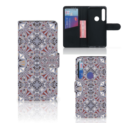 Motorola One Action Bookcase Flower Tiles