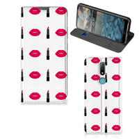 Nokia 2.4 Hoesje met Magneet Lipstick Kiss - thumbnail