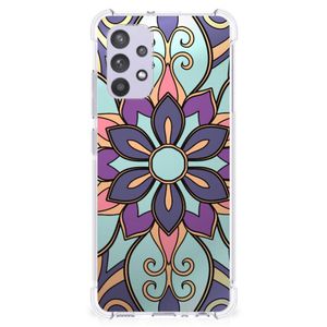 Samsung Galaxy A32 4G | A32 5G Enterprise Editie Case Purple Flower