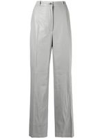 Loulou Studio pantalon droit en cuir - Gris