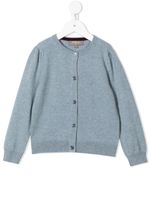 N.PEAL KIDS cardigan en maille fine - Bleu - thumbnail