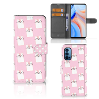 OPPO Reno 4 Pro 5G Telefoonhoesje met Pasjes Sleeping Cats