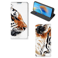 Bookcase OPPO A74 4G Watercolor Tiger