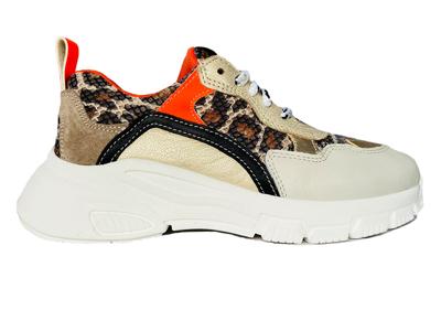 Beige Clic Veterschoenen Velvet