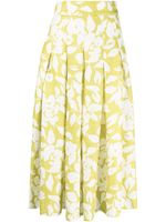 Bambah Lilly pleated midi skirt - Vert