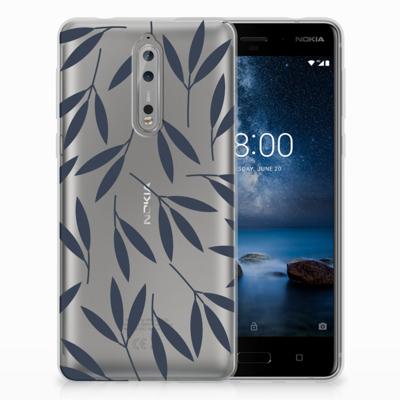 Nokia 8 TPU Case Leaves Blue
