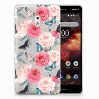 Nokia 2.1 (2018) TPU Case Butterfly Roses