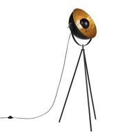 QAZQA Industriële vloerlamp tripod zwart - Magna 40 Eglip - thumbnail