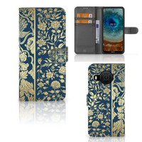 Nokia X10 | Nokia X20 Hoesje Beige Flowers - thumbnail