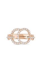 Courbet bague Celeste en or rose recyclé 18ct pavée de diamants créés en laboratoire