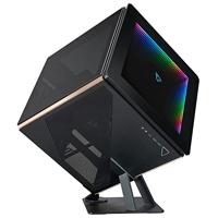 AZZA Regis 902 - Luxe Cube Case | Infinity RGB Panel | 3-zijdig gehard glas | CNC gefreesde aluminium standaard