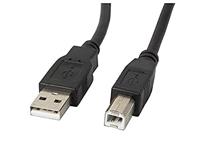Lanberg CA-USBA-11CC-0018-BK USB 2.0 A-stekker naar USB 2.0 B-stekker kabel met ferrietkern, 1,8m zwart