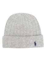 Polo Ralph Lauren Polo Pony-embroidered cable-knit beanie - Gris