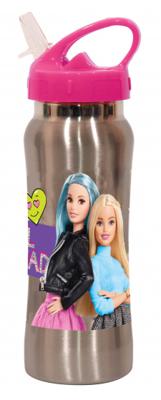 Giovas drinkbeker met drinktuit Barbie roestvrij staal 580 ml