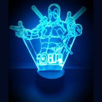 3D LED LAMP - DEADPOOL