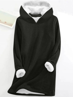 Hoodie Plain Casual Sweatshirt