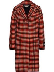 Marni manteau Wavy Check en laine - Orange